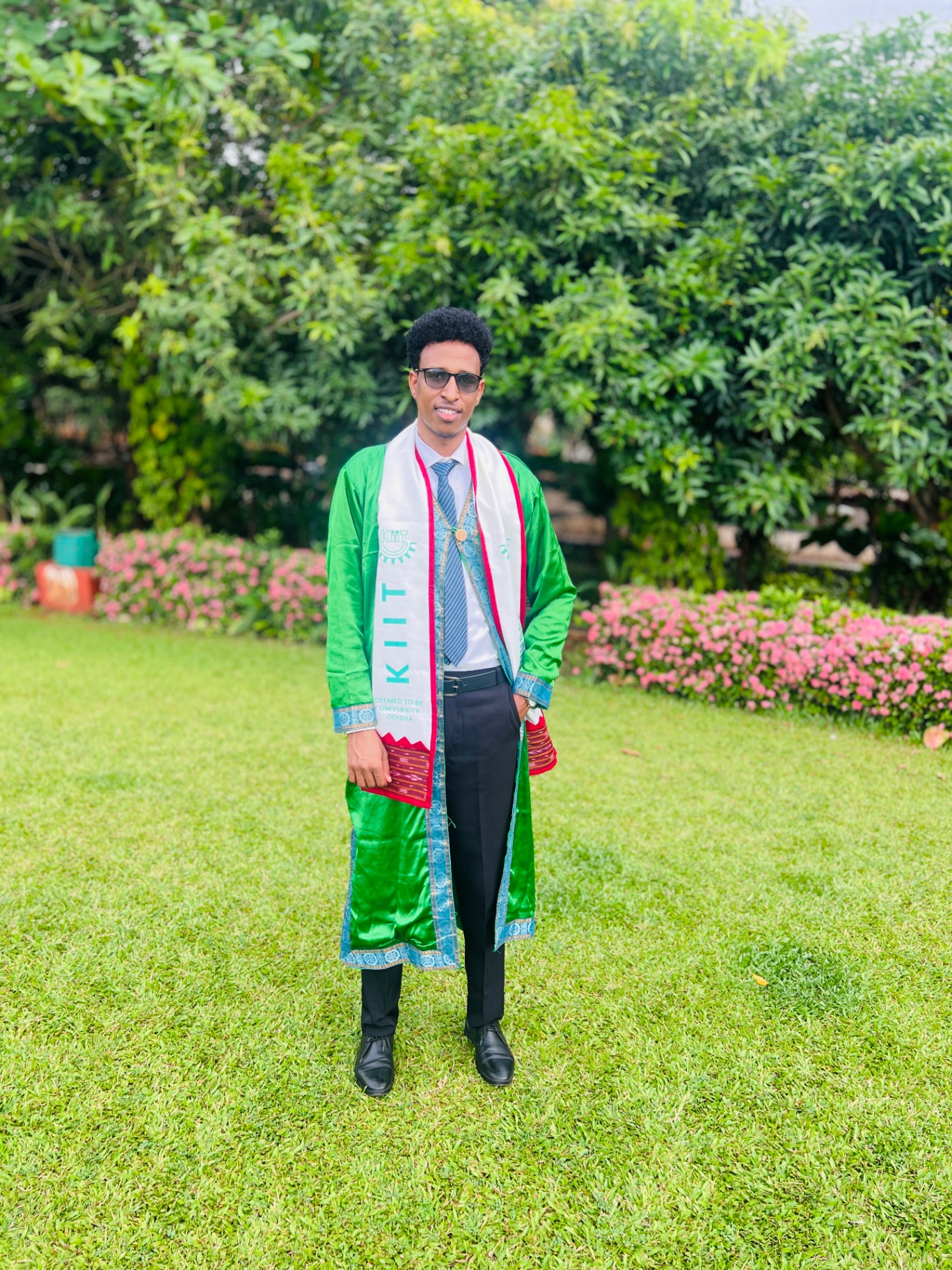 Abdimajid in KIIT graduation attire